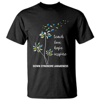 Down Syndrome Awareness T Shirt Teach Love Hope Inspire Socks Dandelion