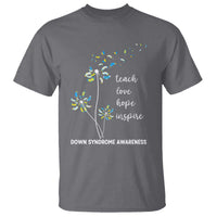 Down Syndrome Awareness T Shirt Teach Love Hope Inspire Socks Dandelion