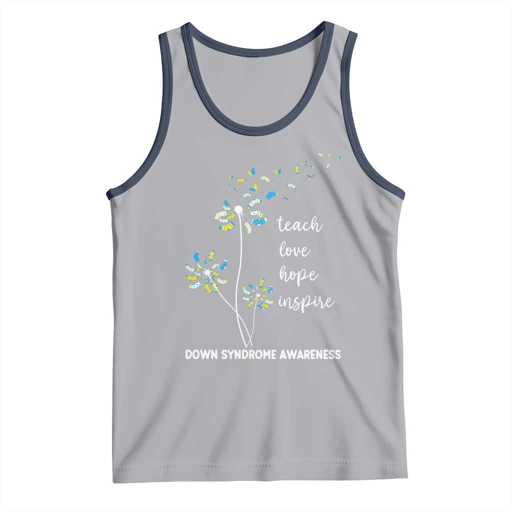 Down Syndrome Awareness Tank Top Teach Love Hope Inspire Socks Dandelion