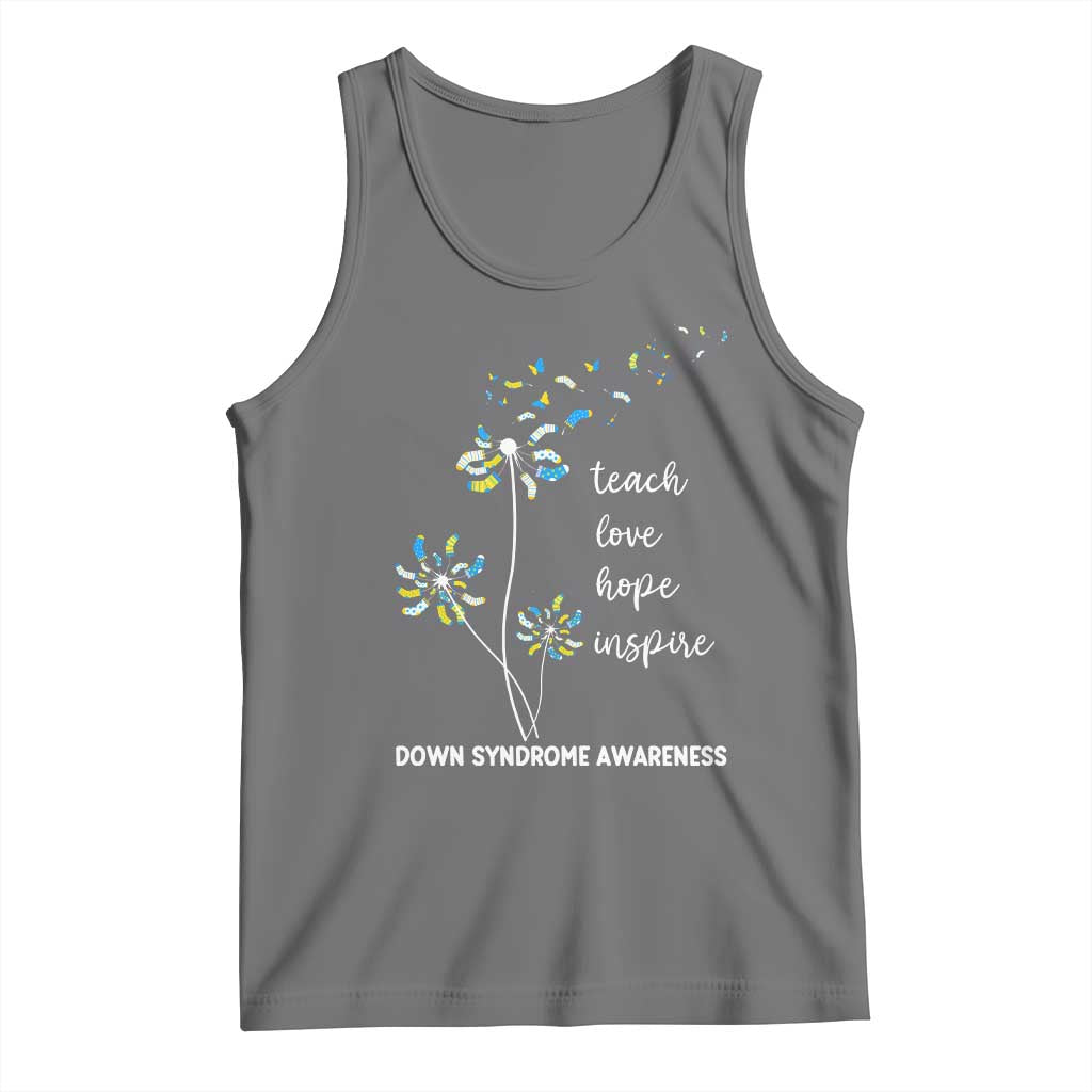 Down Syndrome Awareness Tank Top Teach Love Hope Inspire Socks Dandelion