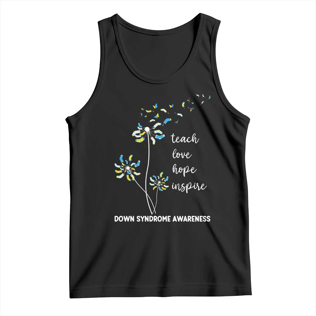 Down Syndrome Awareness Tank Top Teach Love Hope Inspire Socks Dandelion