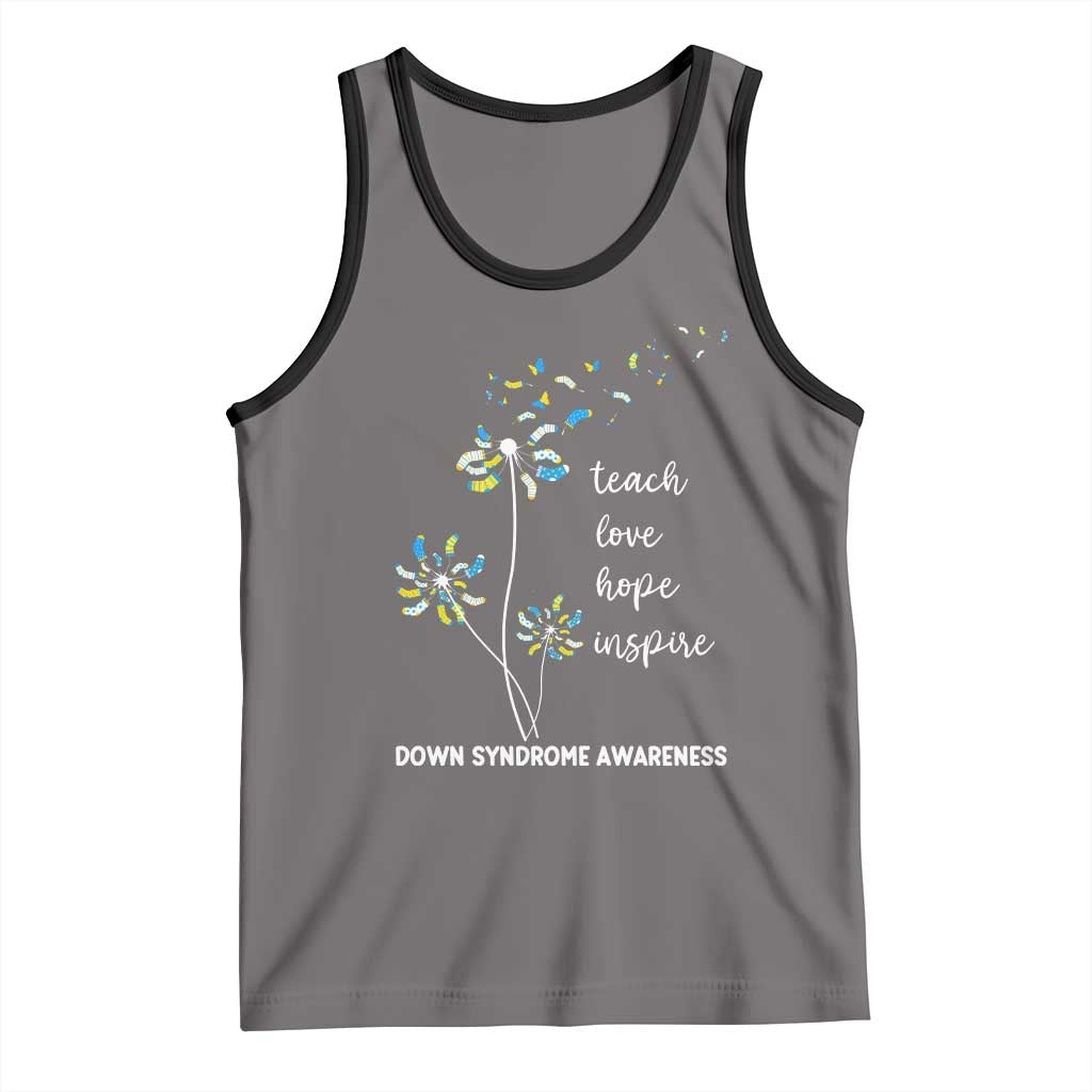 Down Syndrome Awareness Tank Top Teach Love Hope Inspire Socks Dandelion