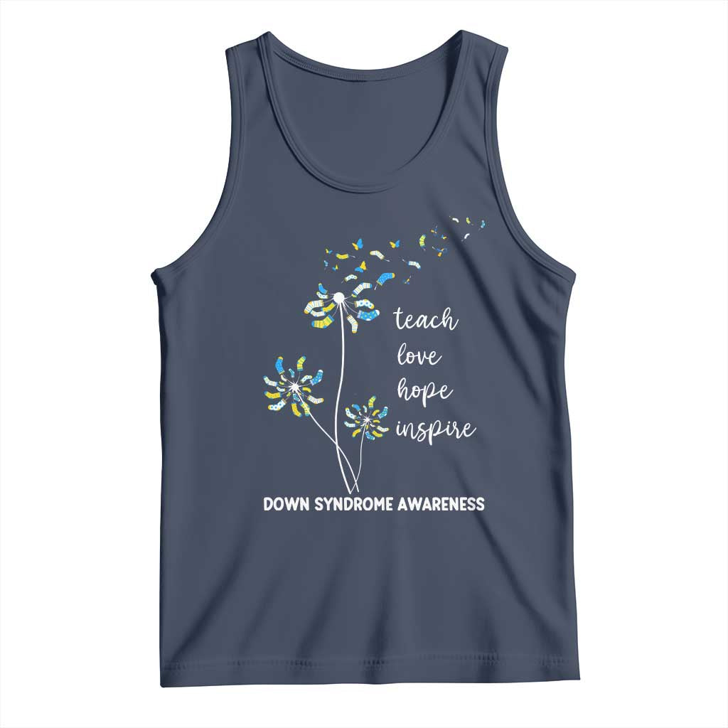 Down Syndrome Awareness Tank Top Teach Love Hope Inspire Socks Dandelion