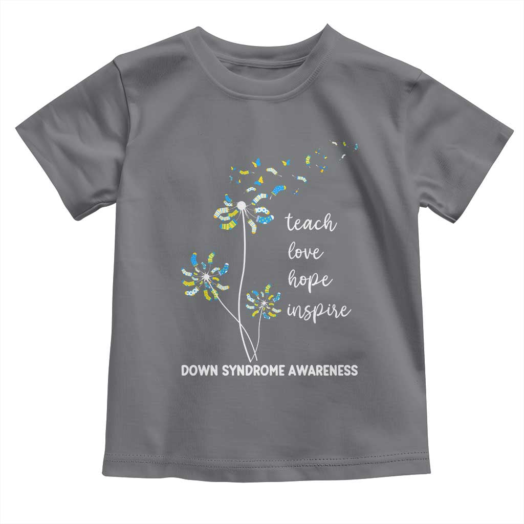 Down Syndrome Awareness Toddler T Shirt Teach Love Hope Inspire Socks Dandelion