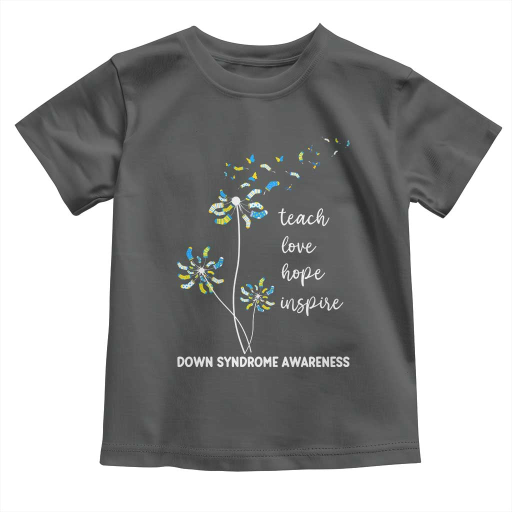 Down Syndrome Awareness Toddler T Shirt Teach Love Hope Inspire Socks Dandelion
