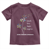 Down Syndrome Awareness Toddler T Shirt Teach Love Hope Inspire Socks Dandelion