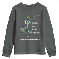 Down Syndrome Awareness Youth Sweatshirt Teach Love Hope Inspire Socks Dandelion