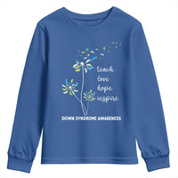 Down Syndrome Awareness Youth Sweatshirt Teach Love Hope Inspire Socks Dandelion