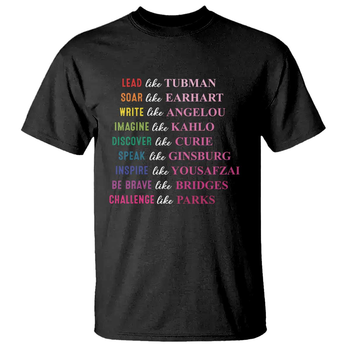 National Women's History Month T Shirt Lead Like Tubman Challenge Like Parks