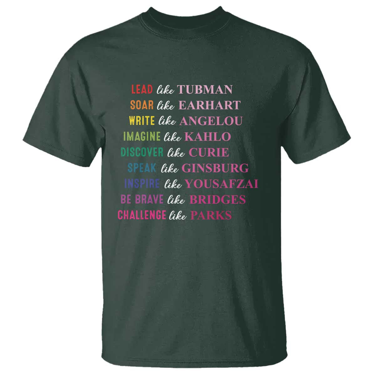 National Women's History Month T Shirt Lead Like Tubman Challenge Like Parks