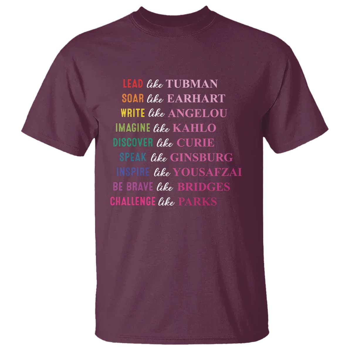National Women's History Month T Shirt Lead Like Tubman Challenge Like Parks