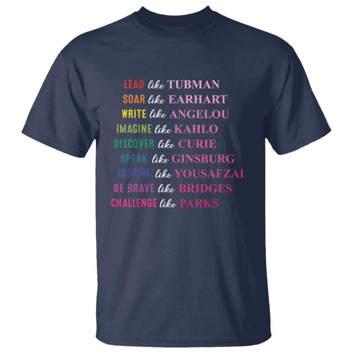 National Women's History Month T Shirt Lead Like Tubman Challenge Like Parks