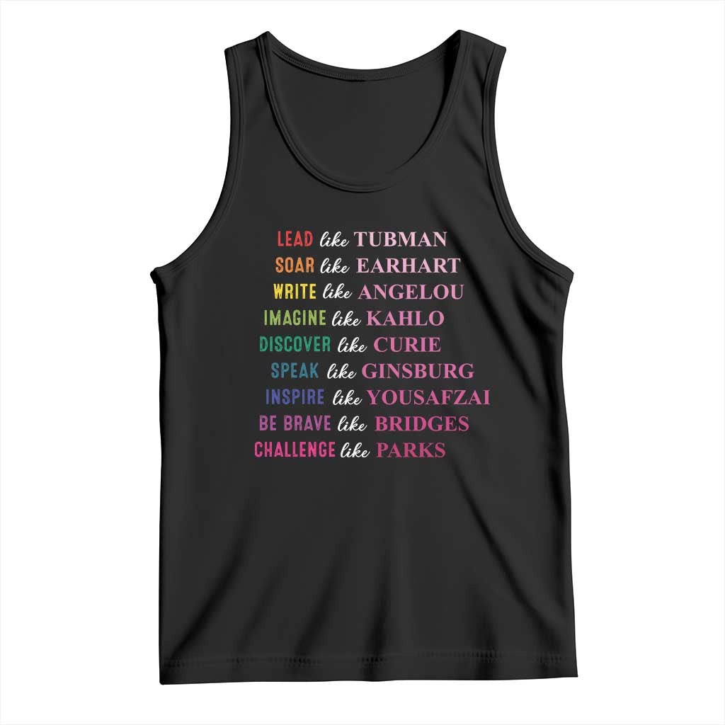 National Women's History Month Tank Top Lead Like Tubman Challenge Like Parks