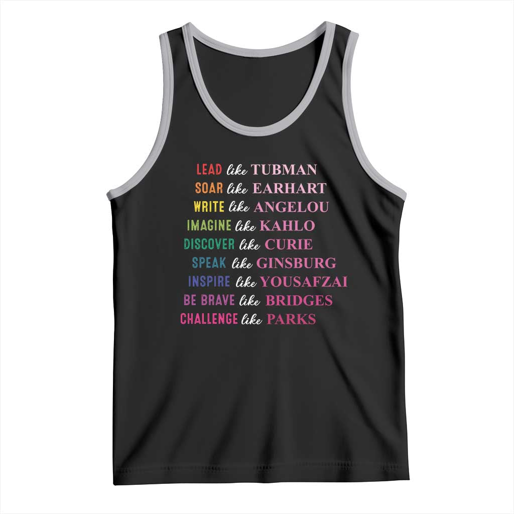 National Women's History Month Tank Top Lead Like Tubman Challenge Like Parks