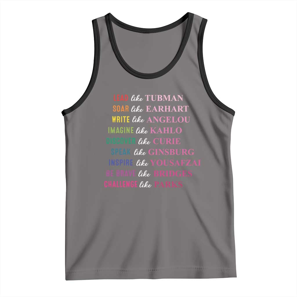 National Women's History Month Tank Top Lead Like Tubman Challenge Like Parks