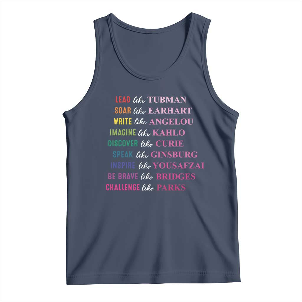 National Women's History Month Tank Top Lead Like Tubman Challenge Like Parks