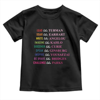 National Women's History Month Toddler T Shirt Lead Like Tubman Challenge Like Parks