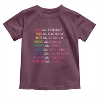 National Women's History Month Toddler T Shirt Lead Like Tubman Challenge Like Parks