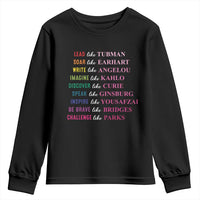 National Women's History Month Youth Sweatshirt Lead Like Tubman Challenge Like Parks