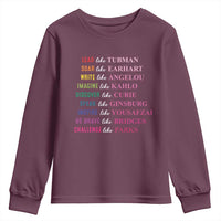 National Women's History Month Youth Sweatshirt Lead Like Tubman Challenge Like Parks