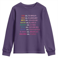 National Women's History Month Youth Sweatshirt Lead Like Tubman Challenge Like Parks