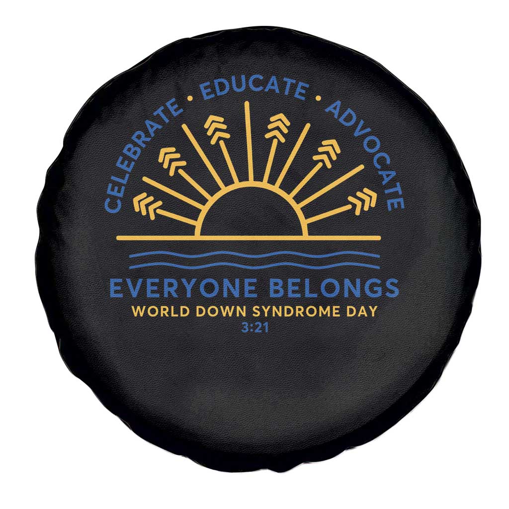 World Down Syndrome Day Spare Tire Cover Celebrate Educate Advocate Everyone Belongs Sunshine