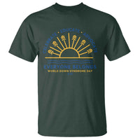 World Down Syndrome Day T Shirt Celebrate Educate Advocate Everyone Belongs Sunshine