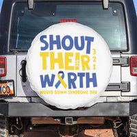 Shout Their Worth World Down Syndrome Day Spare Tire Cover