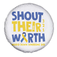 Shout Their Worth World Down Syndrome Day Spare Tire Cover