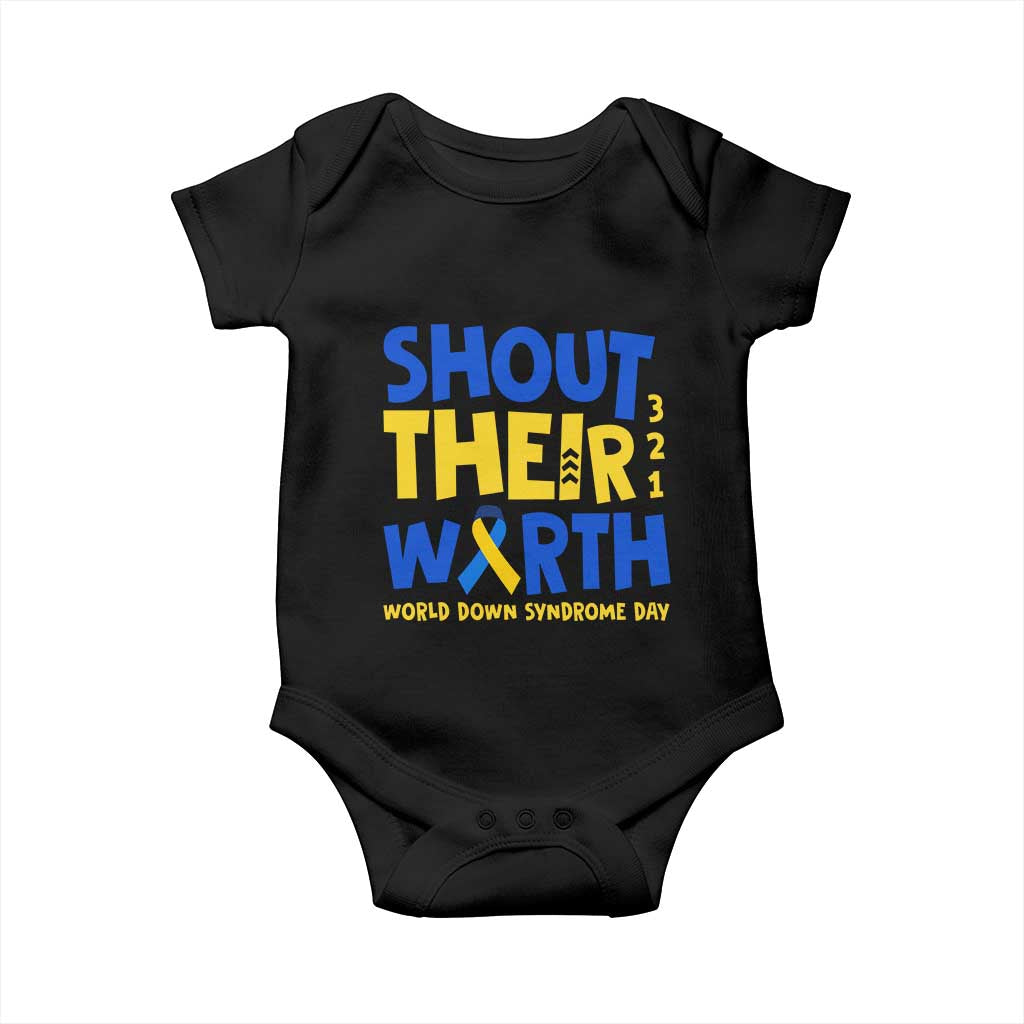 Shout Their Worth World Down Syndrome Day Baby Onesie