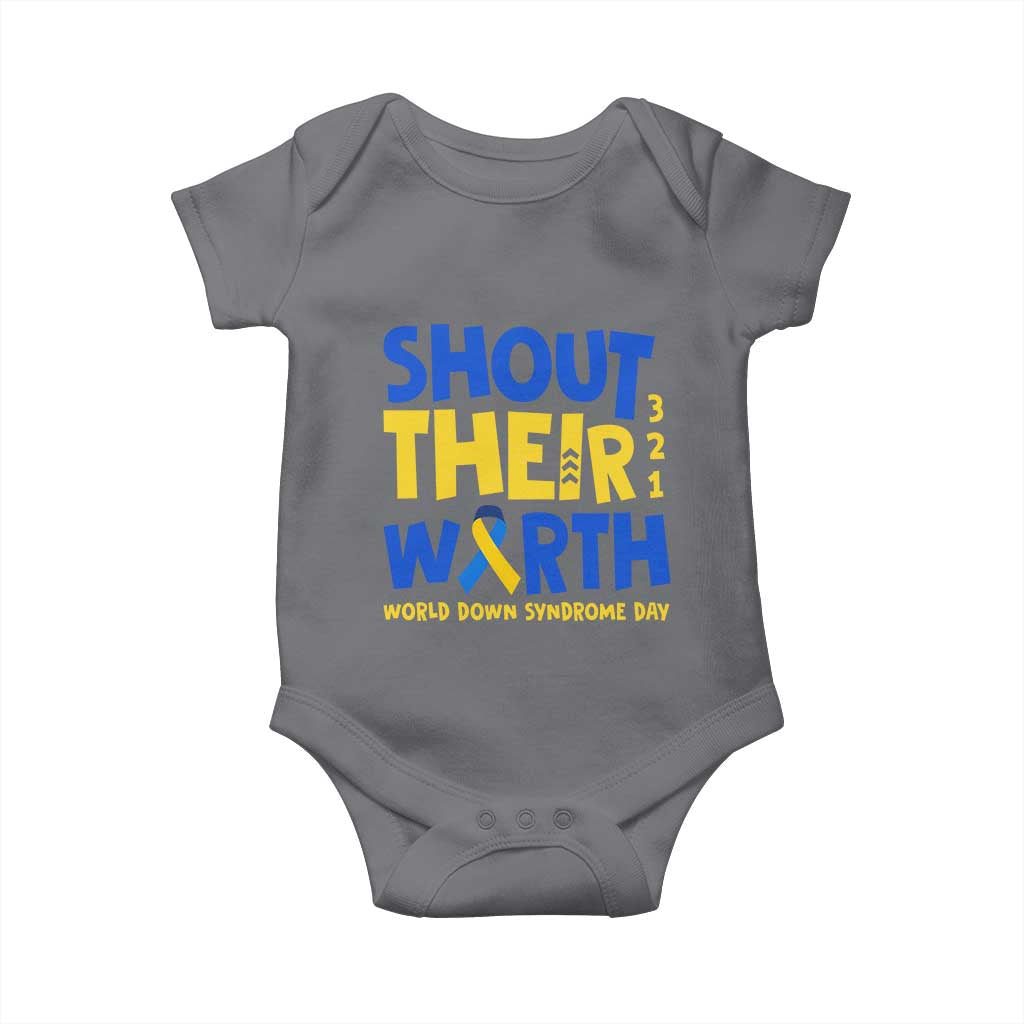 Shout Their Worth World Down Syndrome Day Baby Onesie