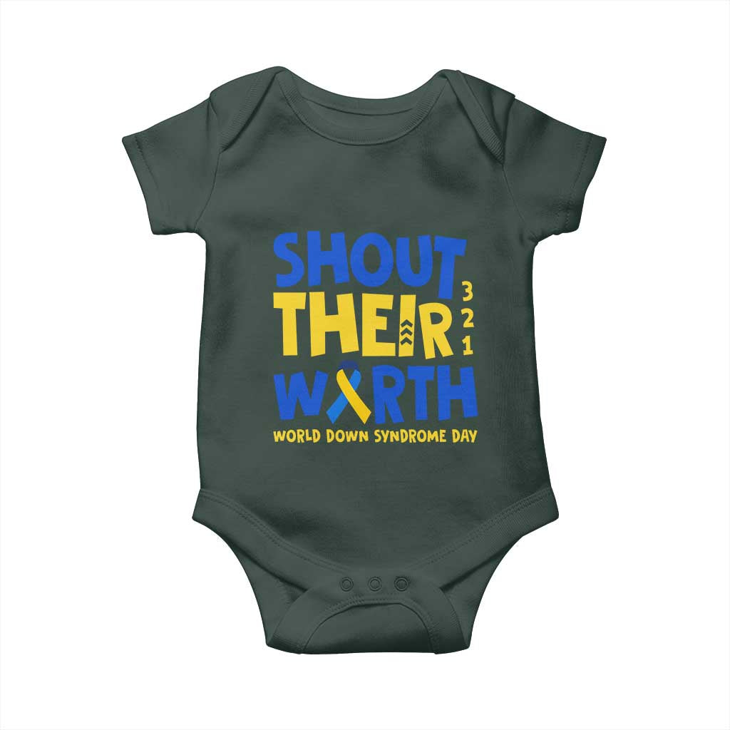 Shout Their Worth World Down Syndrome Day Baby Onesie