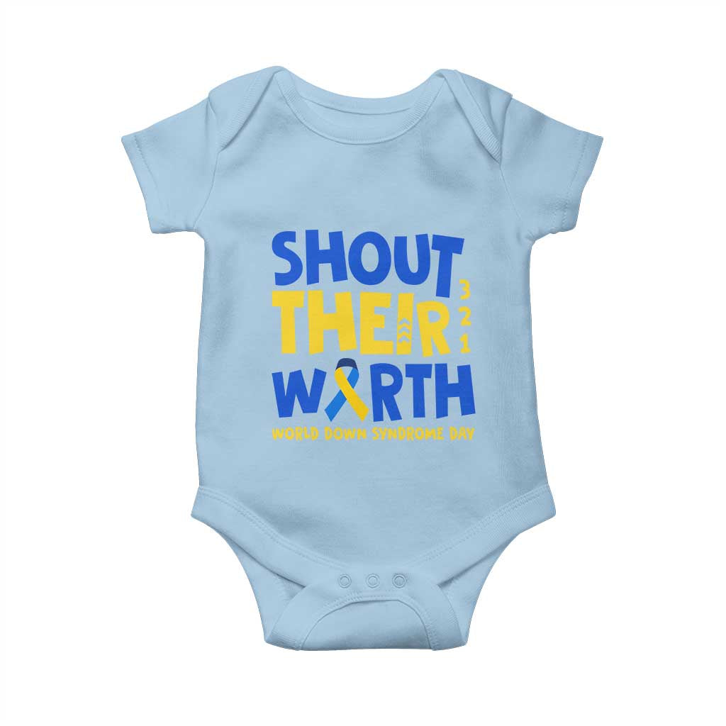 Shout Their Worth World Down Syndrome Day Baby Onesie