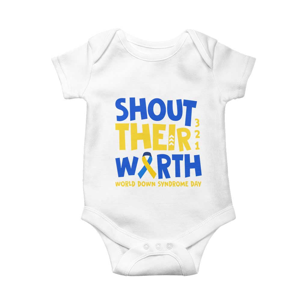 Shout Their Worth World Down Syndrome Day Baby Onesie