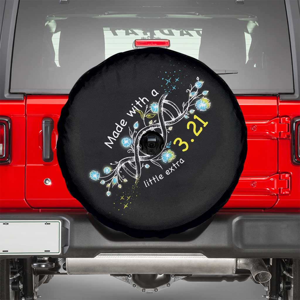 World Down Syndrome Day Made With A Little Extra Spare Tire Cover March 21 DNA Flower