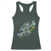 World Down Syndrome Day Made With A Little Extra Racerback Tank Top March 21 DNA Flower