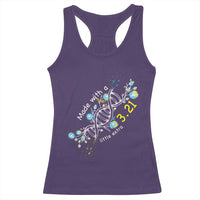World Down Syndrome Day Made With A Little Extra Racerback Tank Top March 21 DNA Flower