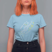 World Down Syndrome Day Made With A Little Extra T Shirt For Women March 21 DNA Flower