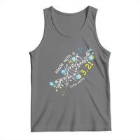 World Down Syndrome Day Made With A Little Extra Tank Top March 21 DNA Flower