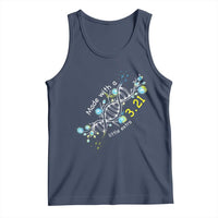 World Down Syndrome Day Made With A Little Extra Tank Top March 21 DNA Flower
