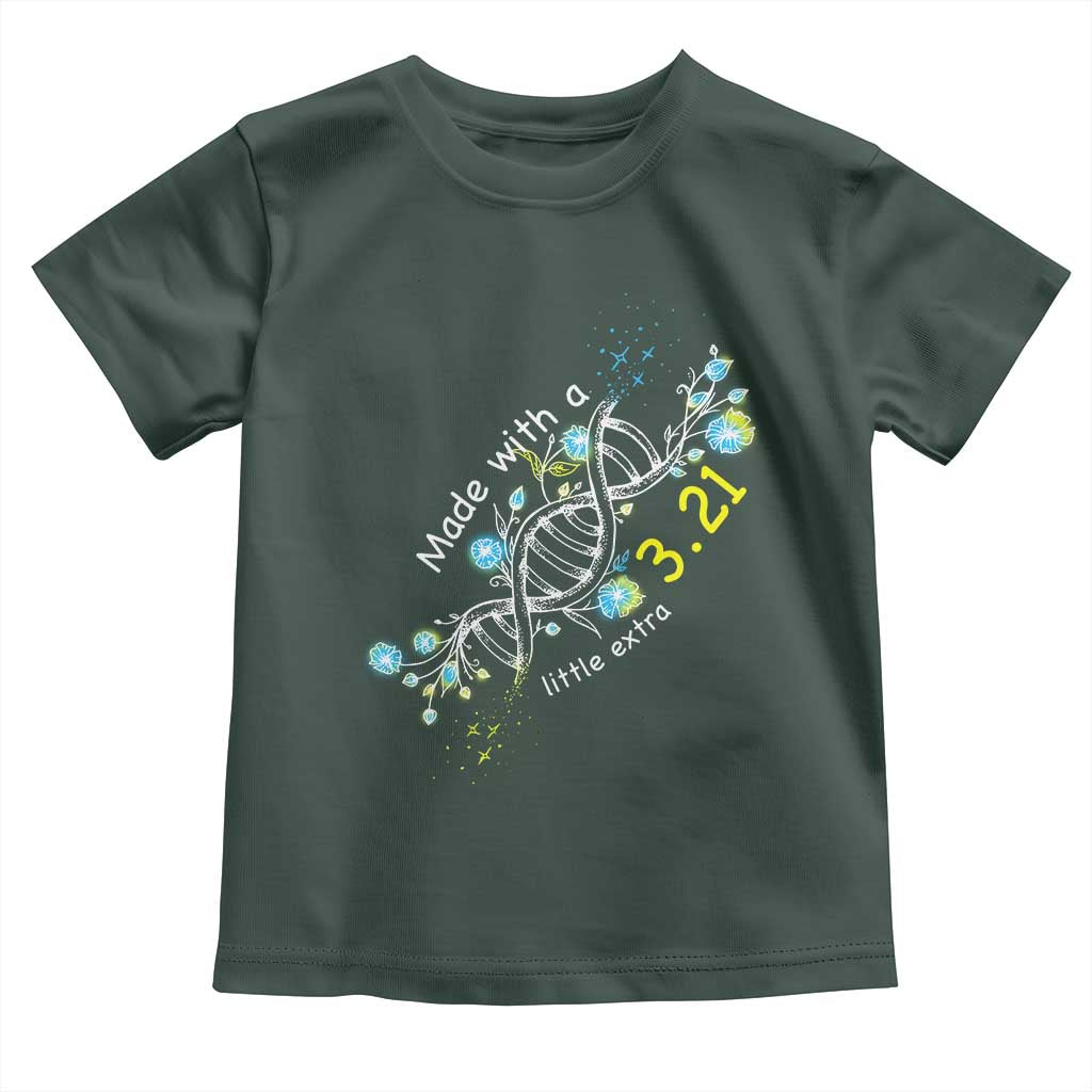 World Down Syndrome Day Made With A Little Extra Toddler T Shirt March 21 DNA Flower