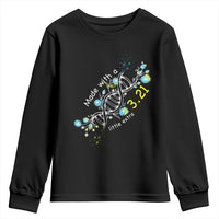 World Down Syndrome Day Made With A Little Extra Youth Sweatshirt March 21 DNA Flower