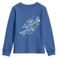 World Down Syndrome Day Made With A Little Extra Youth Sweatshirt March 21 DNA Flower