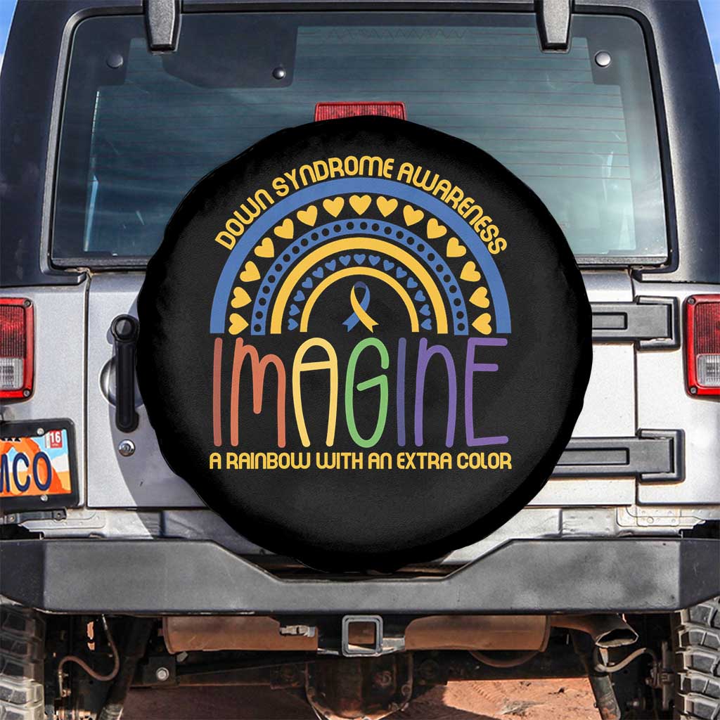 Down Syndrome Awareness Spare Tire Cover Imagine A Rainbow With An Extra Color Heart Rainbow