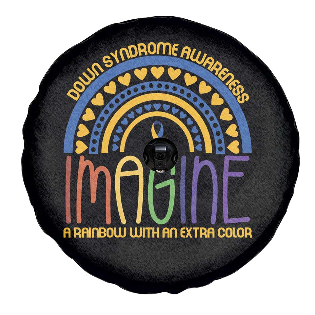 Down Syndrome Awareness Spare Tire Cover Imagine A Rainbow With An Extra Color Heart Rainbow