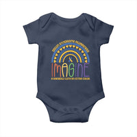 Down Syndrome Awareness Baby Onesie Imagine A Rainbow With An Extra Color Heart Rainbow