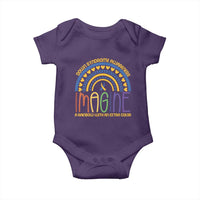 Down Syndrome Awareness Baby Onesie Imagine A Rainbow With An Extra Color Heart Rainbow