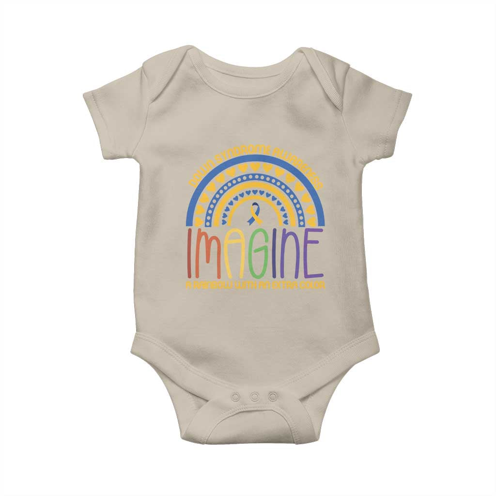 Down Syndrome Awareness Baby Onesie Imagine A Rainbow With An Extra Color Heart Rainbow