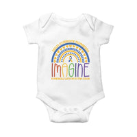 Down Syndrome Awareness Baby Onesie Imagine A Rainbow With An Extra Color Heart Rainbow