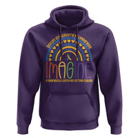 Down Syndrome Awareness Hoodie Imagine A Rainbow With An Extra Color Heart Rainbow